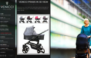 Firmowa strona www i sklep marki Venicci - produkty w 3D