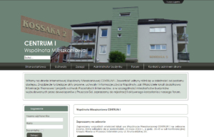 Portal dla Wspólnoty Mieszkaniowej Centrum I - strona startowa