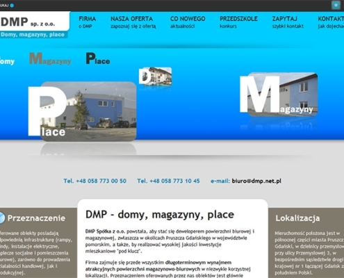 Strona www spółki DMP