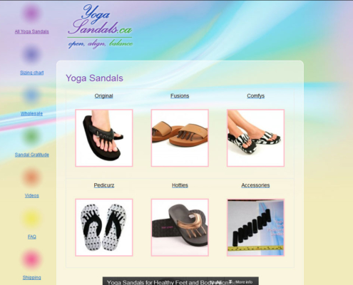 Sklep internetowy Yoga Sandals - produkty