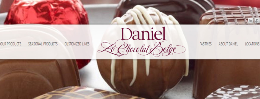 Strona www i sklep internetowy marki Daniel Le Chocolates Belge