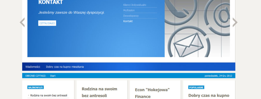 Portal internetowy dla deweloperów Econ Finance