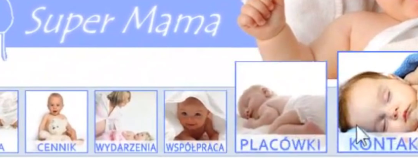 Strona www Szkoły Rodzenia Super Mama z 2009 r