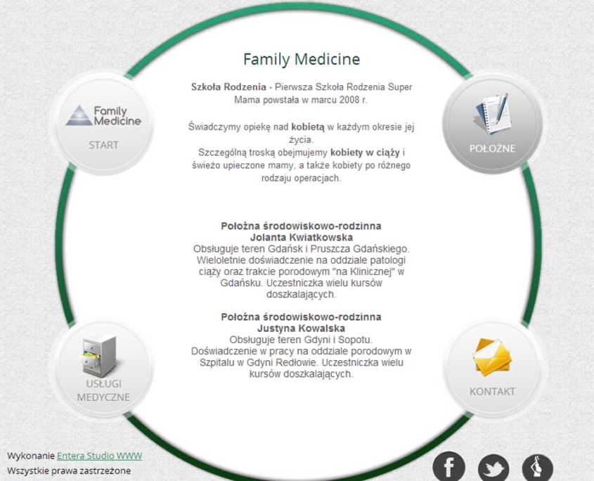 Strona www marki Family Medicine - zespół
