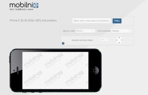 Mobilnie.com.pl - test mobilności stron www, emulator telefonu iPhone 5