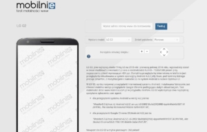 Mobilnie.com.pl - test mobilności stron www, emulator telefonu LG G2