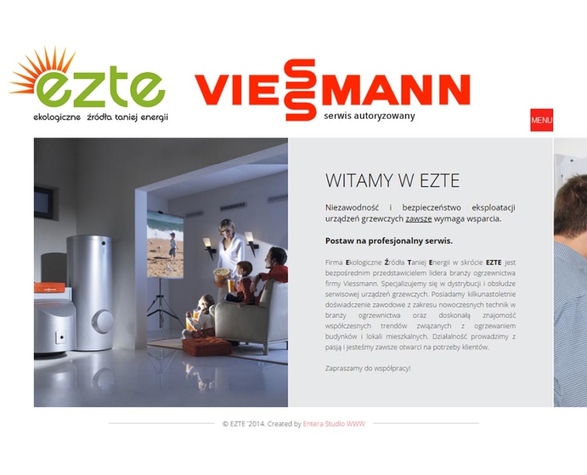 EZTE - strona www pełna energii - strona startowa