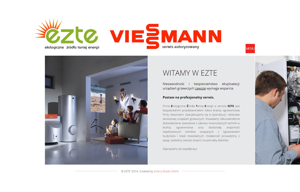 EZTE - strona www pełna energii - strona startowa