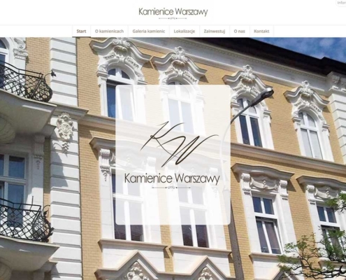 Kamienice Warszawy - strona zaprojektowana przez Entera Studio WWW - strona główna