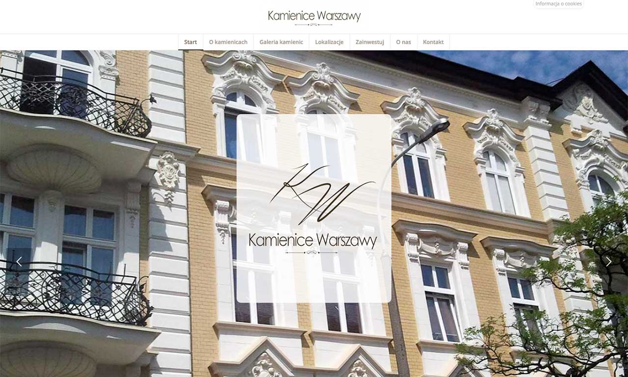 Kamienice Warszawy - strona zaprojektowana przez Entera Studio WWW - strona główna