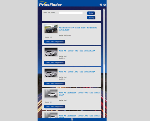 Aplikacja Prins Finder - wersja dla telefonów