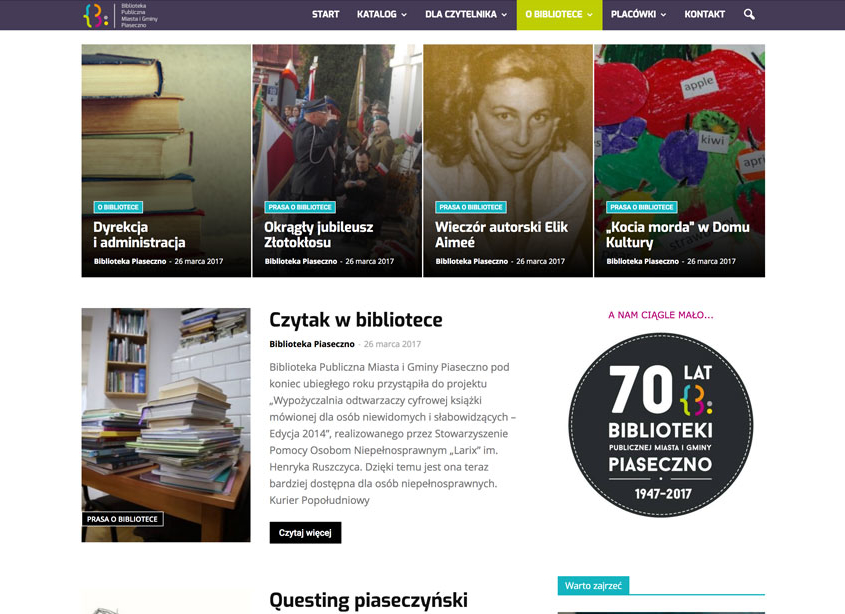 Portal informacyjny Biblioteki Publicznej Gminy Piaseczno