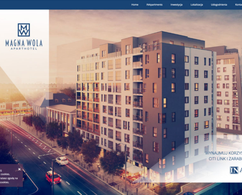 Strona www inwestycji Magna Wola w centrum Warszawy
