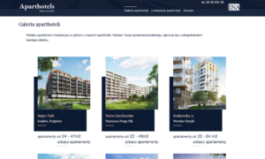 Rozbudowana strona www typu real estate - agregator mieszkaniowych nieruchomości inwestycyjnych